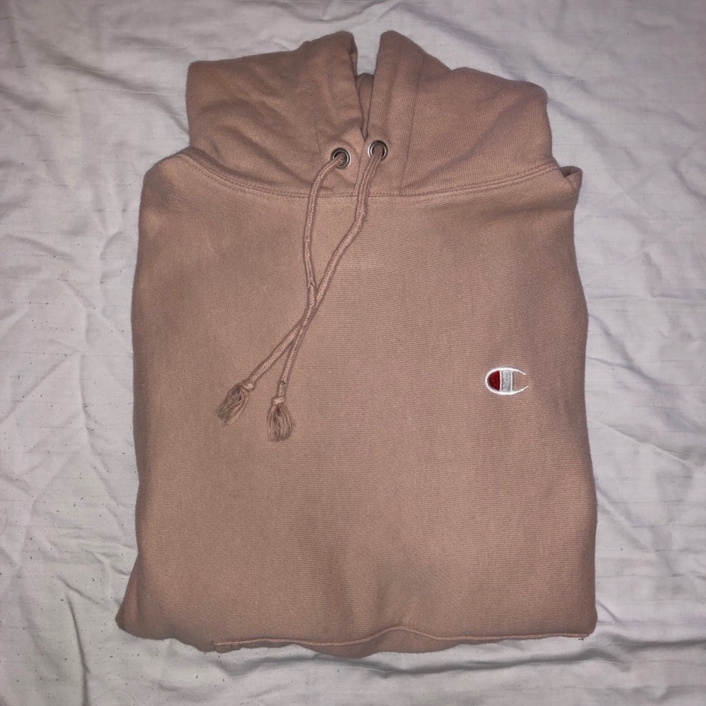 SOLD pink champion reverse weave hoodie